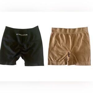 Gym Reapers And Gloria Vanderbilt Black Tan Women Size S Work Out Boys Shorts